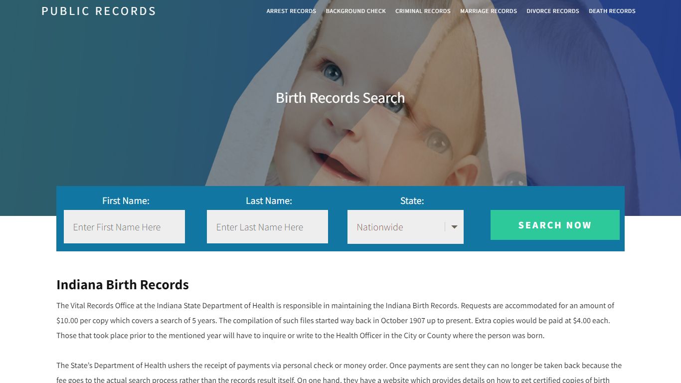 Indiana Birth Records | Enter Name and Search. 14Days Free - Public Records